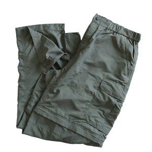 REI Olive Green Convertible Cargo Nylon Hiking Camping Outdoor Pants Size XL 30L